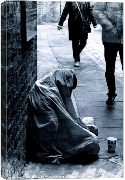 The Forgotten Beggar A Heartbreaking Tale of Pover Canvas Print by Luigi Petro