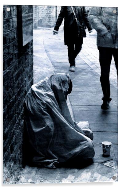 The Forgotten Beggar A Heartbreaking Tale of Pover Acrylic by Luigi Petro