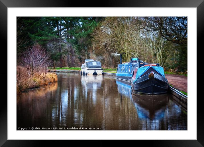 Peak Forest Canal near Marple Framed Mounted Print by Philip Baines