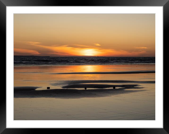 Sunset stumps Framed Mounted Print by Tony Twyman