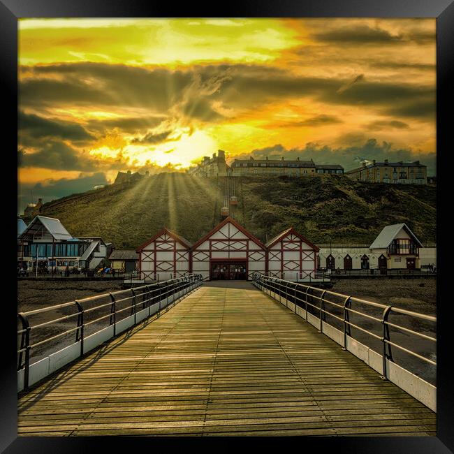 Saltburn-by-the-Sea  Framed Print by Darren Ball