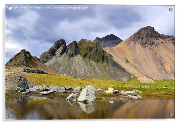 Spectacular view of Mount Vestrahorn in Iceland. Acrylic by Michael Piepgras