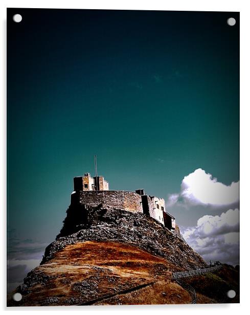 Lindisfarne castle Acrylic by Rachael Smith