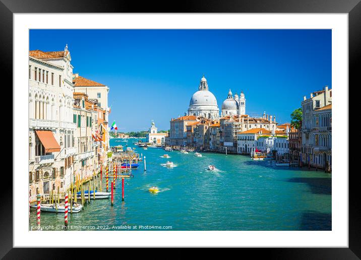 Grand Canal, Venice Framed Mounted Print by Phil Emmerson
