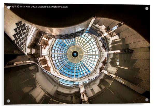 The Eye Up High - The Dome of the Tate Britain Acrylic by Inca Kala