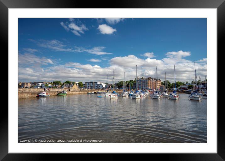 Fisherrow Harbour, Musselburgh, East Lothian Framed Mounted Print by Kasia Design