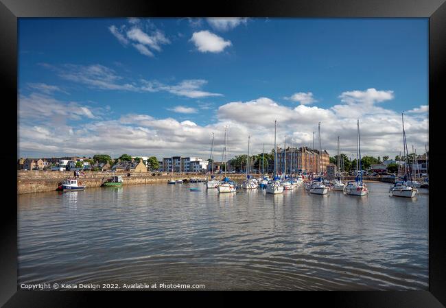 Fisherrow Harbour, Musselburgh, East Lothian Framed Print by Kasia Design