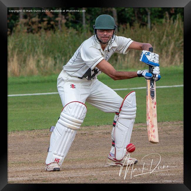 Cricket Batsman Framed Print by Mark Dunn