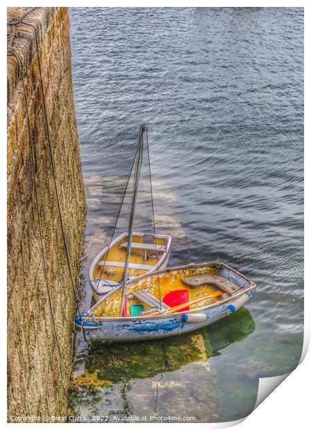 Serenity at Falmouth Harbour Print by Beryl Curran