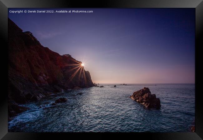 Ilfracombe Beach Framed Print by Derek Daniel