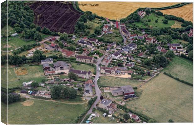 Priston from the air Canvas Print by Duncan Savidge
