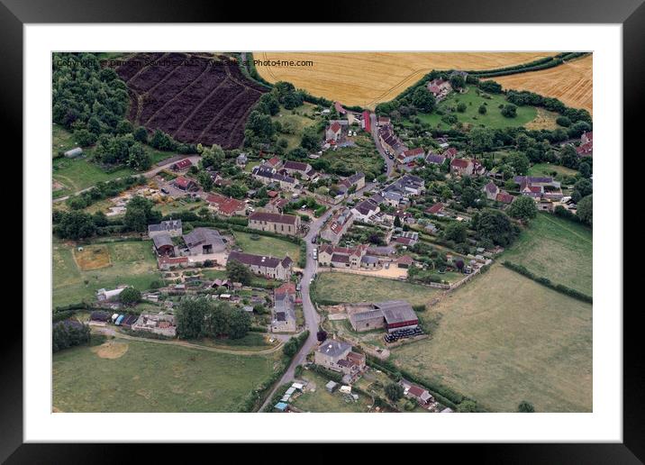 Priston from the air Framed Mounted Print by Duncan Savidge