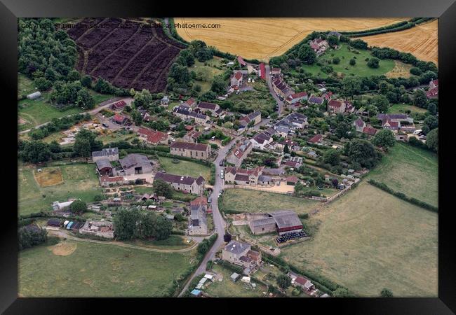 Priston from the air Framed Print by Duncan Savidge