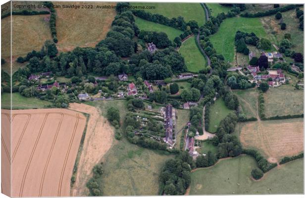 Dunkerton Village from the air Canvas Print by Duncan Savidge