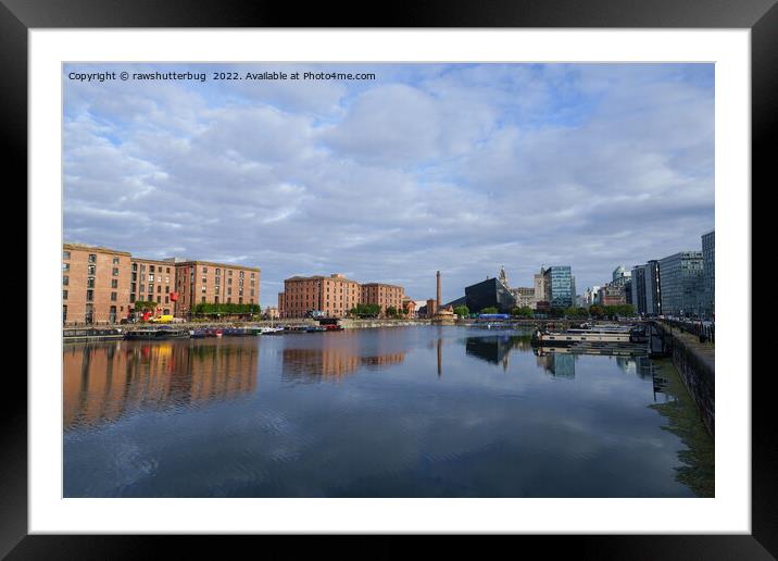 Reflection At Liverpool Salthouse Dock Framed Mounted Print by rawshutterbug 