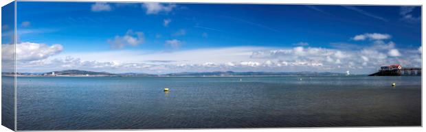 Panorama of Swansea Bay Canvas Print by Leighton Collins