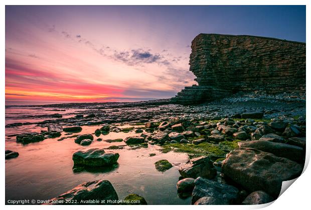 Sunset at Nash Point Print by David Jones