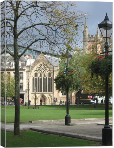 Looking across College Green. Canvas Print by Heather Goodwin