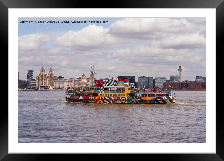 Liverpool Skyline And Mersey Ferry Framed Mounted Print by rawshutterbug 