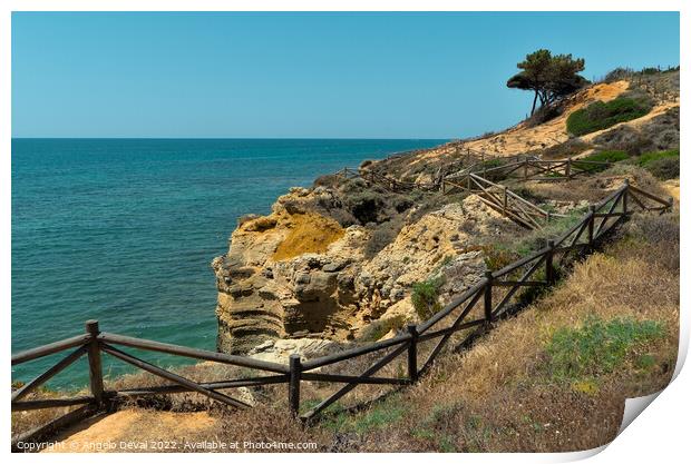 Cliff Trail in Olhos de Agua. Algarve Print by Angelo DeVal