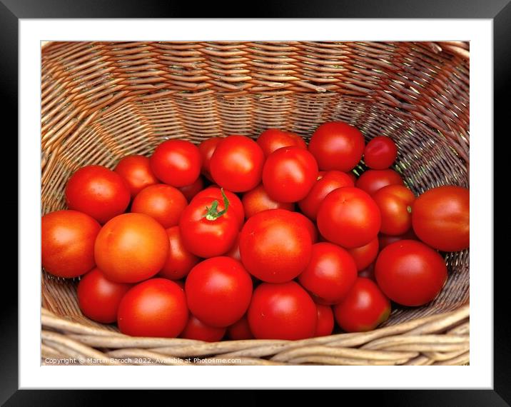Basket with tomatoes  Framed Mounted Print by Martin Baroch