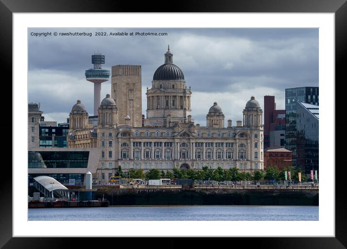 Port of Liverpool Building Framed Mounted Print by rawshutterbug 