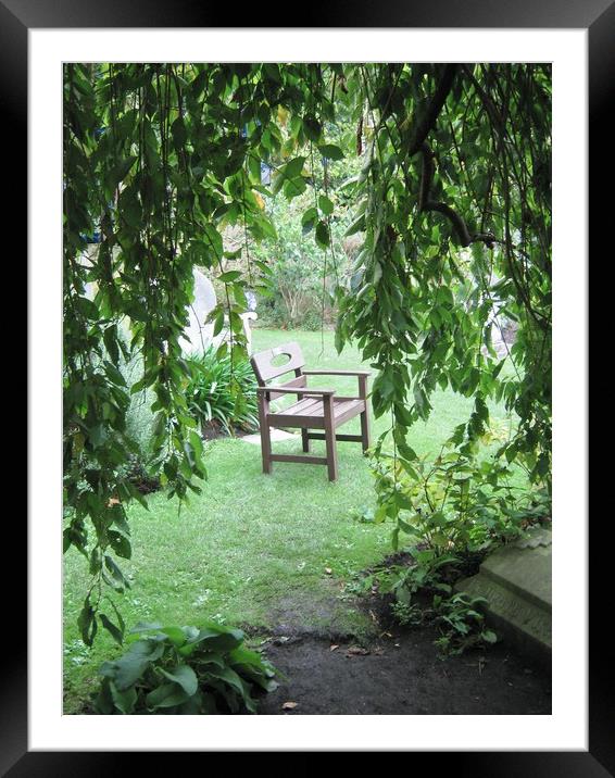 Garden if Peace. Framed Mounted Print by Heather Goodwin