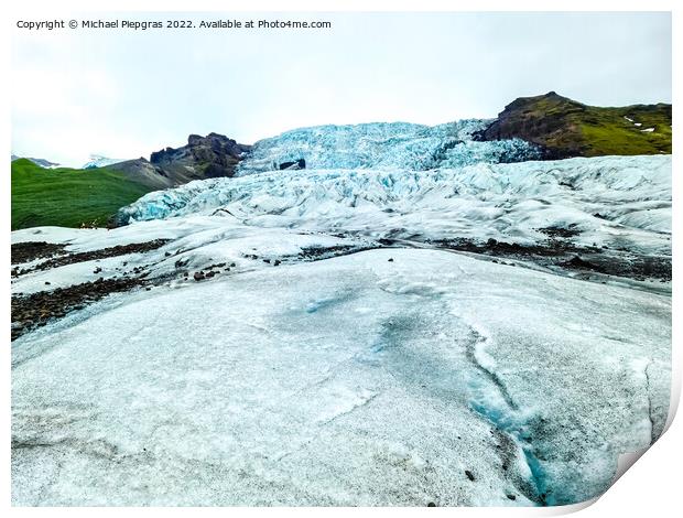 Close-up view of the blue ice on the jokulsarlon glacier in Icel Print by Michael Piepgras