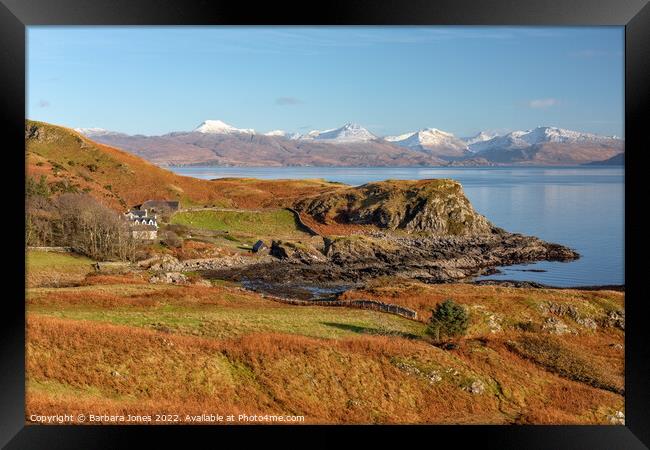 Isle of Skye, Aird of Sleat and Knoydart, Scotland Framed Print by Barbara Jones