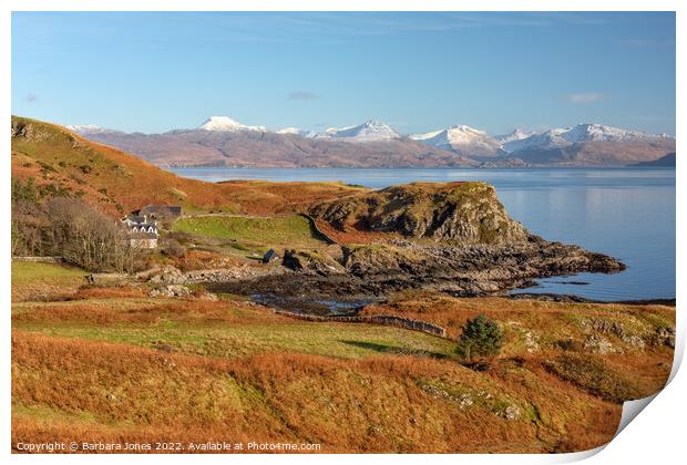 Isle of Skye, Aird of Sleat and Knoydart, Scotland Print by Barbara Jones
