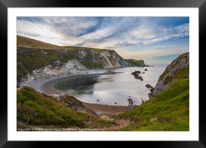 Dorset coast (Man o war beach) 742 Framed Mounted Print by PHILIP CHALK