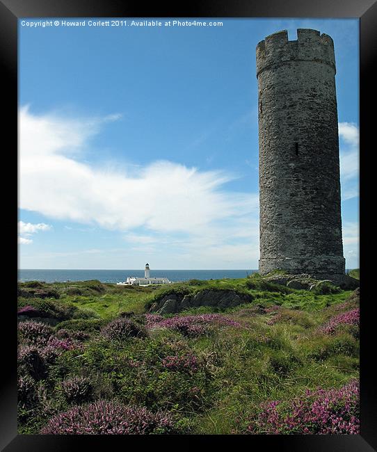 Herring Tower & Lighthouse Framed Print by Howard Corlett