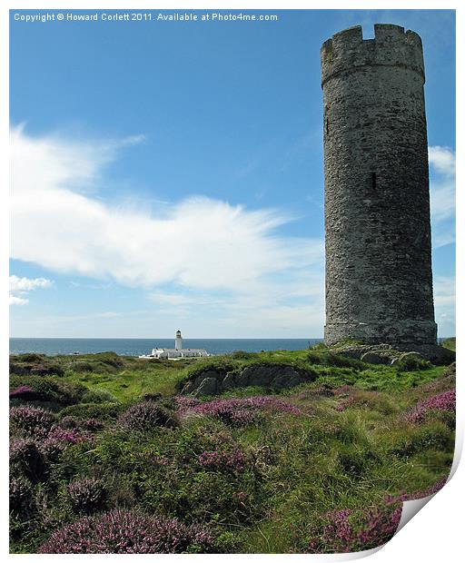 Herring Tower & Lighthouse Print by Howard Corlett