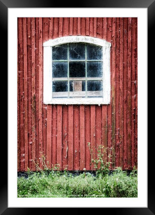Old Barn Window Framed Mounted Print by Antony McAulay