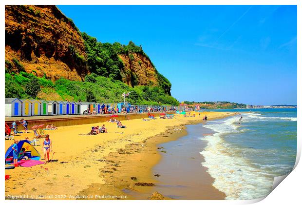 Hope beach at Shanklin Isle of Wight. Print by john hill