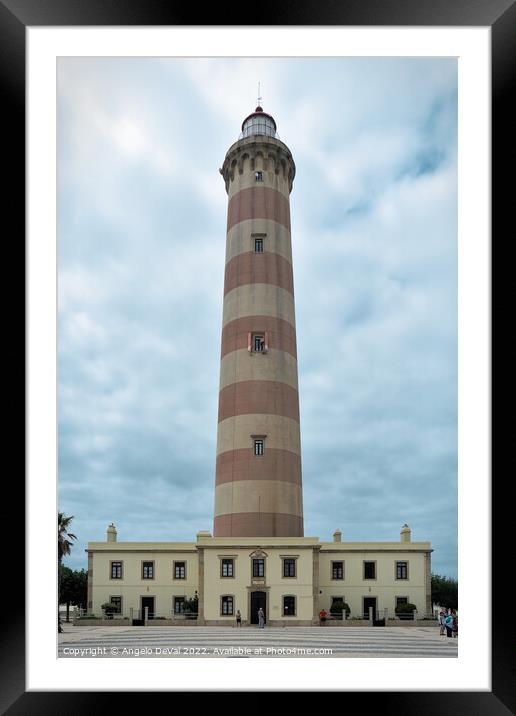 Aveiro Lighthouse in Portugal Framed Mounted Print by Angelo DeVal