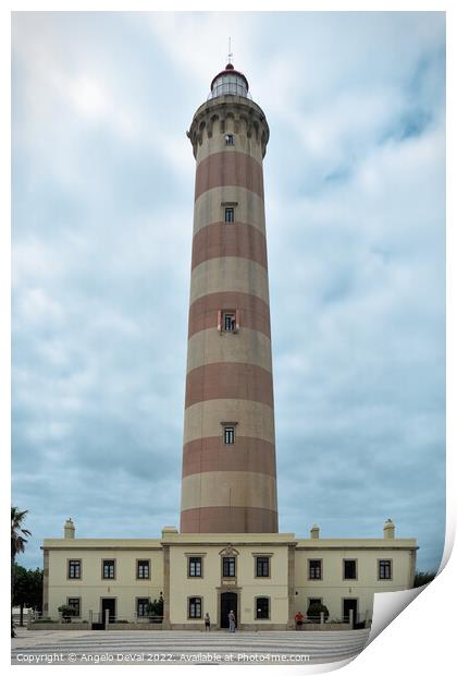 Aveiro Lighthouse in Portugal Print by Angelo DeVal