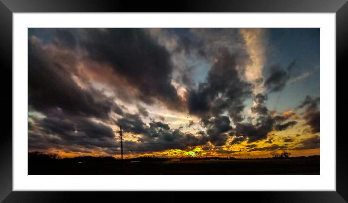 Sky cloud Framed Mounted Print by Amy Bowser