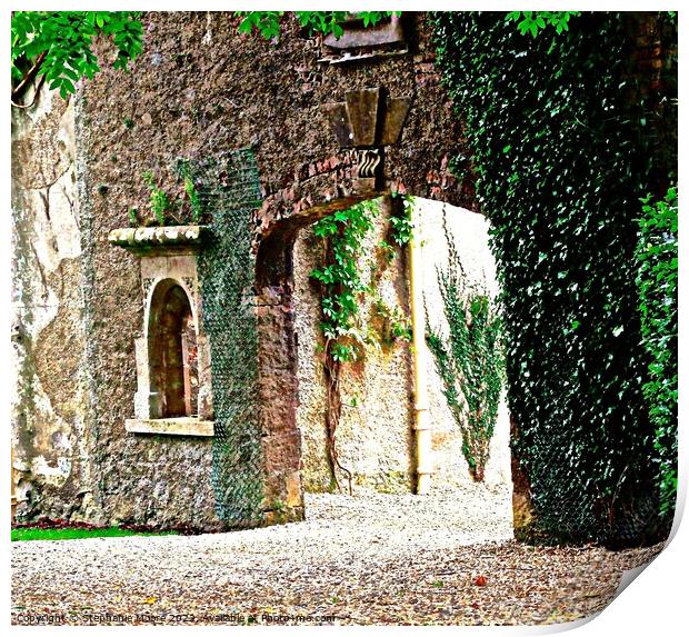 Manor House Entrance Print by Stephanie Moore