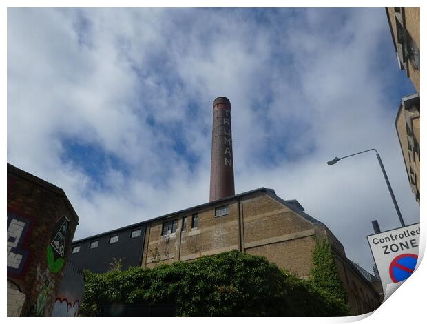 Towering chimney in the Heart of Brick Lan Print by Simon Hill