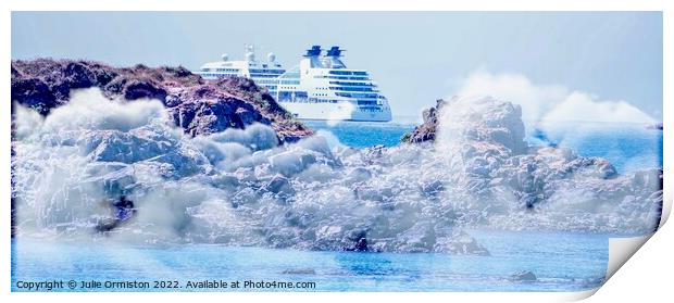 The Cruise Ship Print by Julie Ormiston