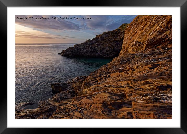 A rocky Cornish sunrise  Framed Mounted Print by Duncan Savidge