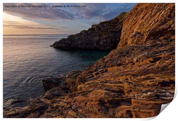 A rocky Cornish sunrise  Print by Duncan Savidge