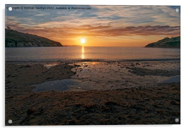 Maenporth sunrise  Acrylic by Duncan Savidge