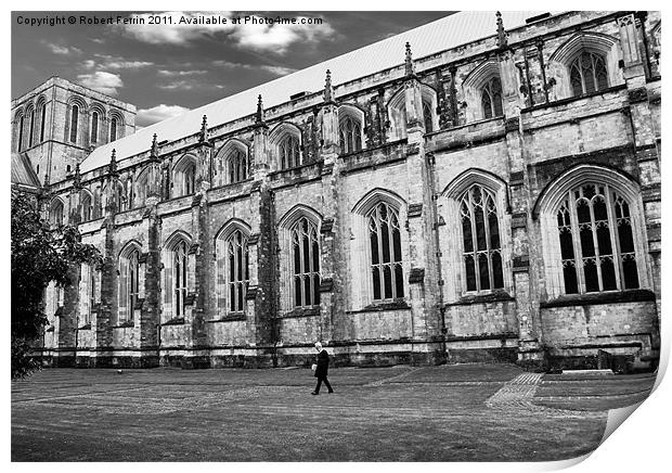Winchester Cathedral Old Timer Print by Robert Ferrin