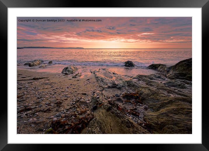 Cornish sunrise  Framed Mounted Print by Duncan Savidge