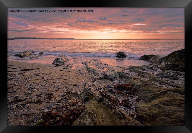 Cornish sunrise  Framed Print by Duncan Savidge