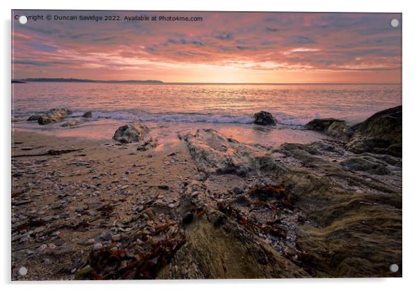 Cornish sunrise  Acrylic by Duncan Savidge