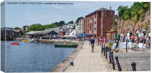 Exeter Quay And River Exe Canvas Print by Peter F Hunt