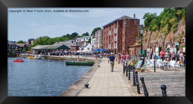 Exeter Quay And River Exe Framed Print by Peter F Hunt